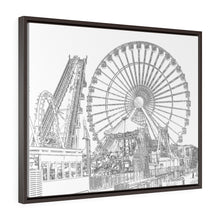 Load image into Gallery viewer, Art Sketch Wall Art Print Wildwood Moreys Piers Beach Sky Big Ferris Wheel