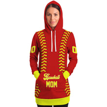 Load image into Gallery viewer, Softball Personalized Long Hoodie Red