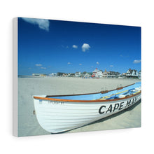 Load image into Gallery viewer, Canvas Print Life Boat On Cape May NJ Beach New Jersey Shore