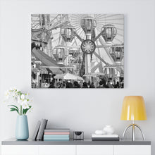 Load image into Gallery viewer, Black and White Photography Wall Art Print Morey's Piers Wildwood New Jersey