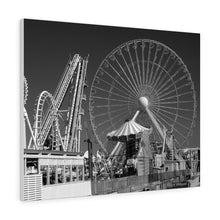Load image into Gallery viewer, Wildwood New Jersey Amusement Park Black and White Photography Wall Art Print