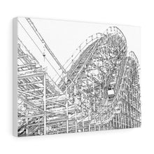 Load image into Gallery viewer, Art Sketch Wall Art Print Wildwood Wooden Boardwak Roller Coaster