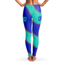 Load image into Gallery viewer, Personalized Leggings Blue and Turquoise