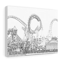 Load image into Gallery viewer, Art Sketch Wall Art Print Moreys Piers Wildwood NJ Beach Decor Beach View