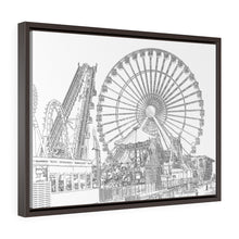 Load image into Gallery viewer, Art Sketch Wall Art Print Wildwood Moreys Piers Beach Sky Big Ferris Wheel