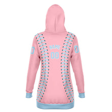 Load image into Gallery viewer, Personalized Long Hoodie Light Pink & Blue