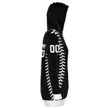 Load image into Gallery viewer, Black and white Personalized Long Hoodie