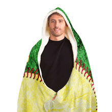 Load image into Gallery viewer, Personalized Baseball Hooded Blanket Green and Yellow