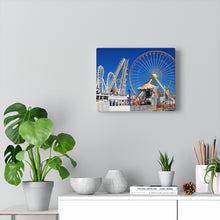 Load image into Gallery viewer, Canvas Print Wildwood New Jersey shore Big Ferris Wheel Ocean View