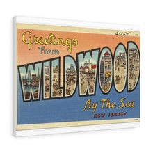 Load image into Gallery viewer, Old Wildwood By The Sea Postcard Home Decor Wall Art Print Canvas