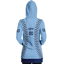 Load image into Gallery viewer, Tampa Bay Personalized Long Hoodie Light Blue
