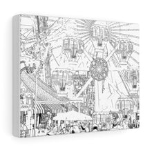 Load image into Gallery viewer, Art Sketch Wall Art Print Morey's Piers Wildwood New Jersey Black & White