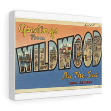 Load image into Gallery viewer, Old Wildwood By The Sea Postcard Home Decor Wall Art Print Canvas