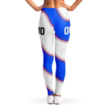 Load image into Gallery viewer, Personalized Leggings Blue & White