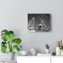 Load image into Gallery viewer, Wildwood New Jersey Amusement Park Black and White Photography Wall Art Print