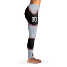 Load image into Gallery viewer, Chicago Personalized Leggings Black & Silver