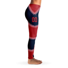 Load image into Gallery viewer, Boston Personalized Leggings Red & Blue