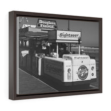 Load image into Gallery viewer, Black and White Photography Wall Art Print WIldwood Boardwalk Tramcar