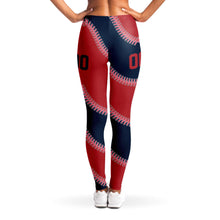Load image into Gallery viewer, Boston Personalized Leggings Red & Blue