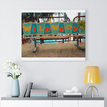 Load image into Gallery viewer, Gouache Digital Art painting Wildwood NJ Bench Wall Art Print