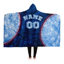 Load image into Gallery viewer, Tampa Bay Baseball Personalized Hooded Blanket Blue