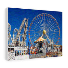 Load image into Gallery viewer, Gouache Digital Art painting Wildwood Jersey shore Morey's Piers Wall Art Print
