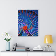 Load image into Gallery viewer, Canvas Print Wildwood Big Ferris Wheel Night