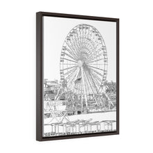 Load image into Gallery viewer, Art Sketch Wall Art Print Wildwood Jersey shore Morey's Piers amusement park Swings Big Ferris Wheel