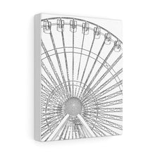 Load image into Gallery viewer, Black & White Art Sketch Wall Art Print Morey's Piers Amusement Park Wildwood Ferris Wheel