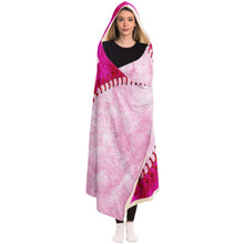 Load image into Gallery viewer, Personalized Baseball Hooded Blanket Rose & Pink