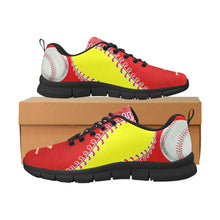 Load image into Gallery viewer, Softball Sneakers Red & Yellow