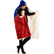 Load image into Gallery viewer, Chicago Baseball Personalized Hooded Blanket Blue & Red