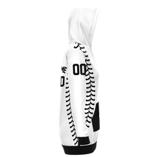 Load image into Gallery viewer, White and Black Personalized Long Hoodie