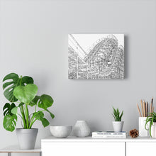 Load image into Gallery viewer, Art Sketch Wall Art Print Wildwood Wooden Boardwak Roller Coaster