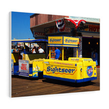 Load image into Gallery viewer, Canvas Print Wildwood New Jersey Shore Boardwalk Tramcar