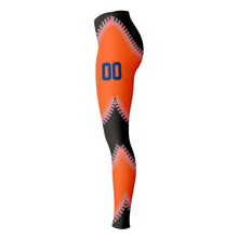 Load image into Gallery viewer, New York Personalized Leggings Black & Orange