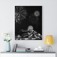 Load image into Gallery viewer, Wildwood New Jersey fireworks Black and White Wall Art Print