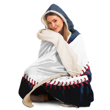 Load image into Gallery viewer, Baseball Gift Ideas New York Baseball Personalized Hooded Blanket Blue & White