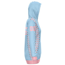 Load image into Gallery viewer, Personalized Long Hoodie Light Blue & Pink