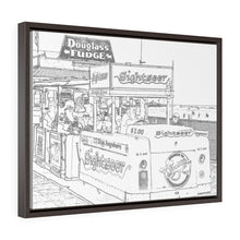 Load image into Gallery viewer, Art Sketch Wall Art Print North Wildwood Boardwalk NJ Tramcar
