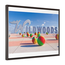 Load image into Gallery viewer, Canvas Print Wildwood Crest Wildwoods Sign Beach balls Jersey Shore