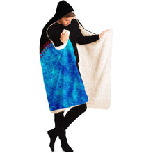 Load image into Gallery viewer, Miami Baseball Personalized Hooded Blanket Black & Blue