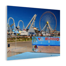 Load image into Gallery viewer, Canvas Print Wildwood New Jersey shore Big Ferris Wheel Ocean View