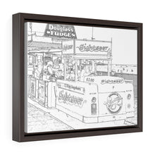 Load image into Gallery viewer, Art Sketch Wall Art Print North Wildwood Boardwalk NJ Tramcar