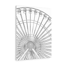 Load image into Gallery viewer, Black & White Art Sketch Wall Art Print Morey's Piers Amusement Park Wildwood Ferris Wheel