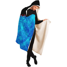 Load image into Gallery viewer, Miami Baseball Personalized Hooded Blanket Black & Blue