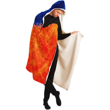 Load image into Gallery viewer, New York Baseball Personalized Hooded Blanket Blue & Orange