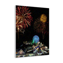 Load image into Gallery viewer, Gouache Digital Art painting Wildwood New Jersey fireworks Wall Art Print