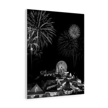 Load image into Gallery viewer, Wildwood New Jersey fireworks Black and White Wall Art Print