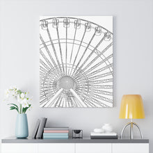 Load image into Gallery viewer, Black & White Art Sketch Wall Art Print Morey's Piers Amusement Park Wildwood Ferris Wheel